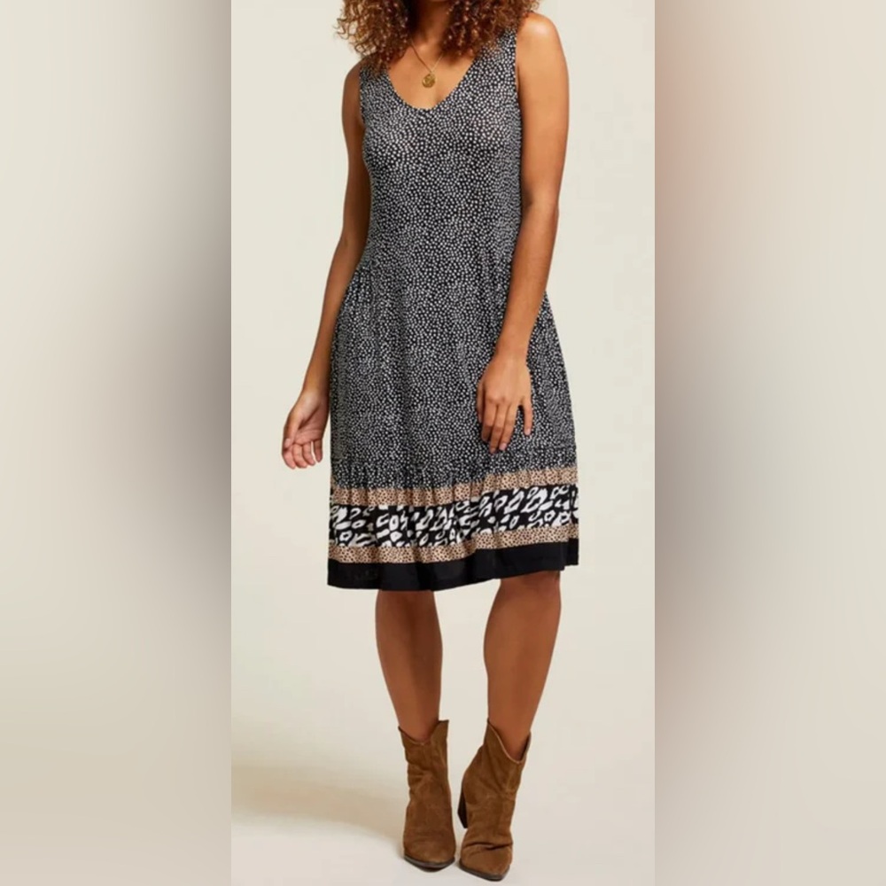 Black and White Polka dot Patterned Dress